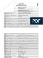 Covenant University 2018/2019 Academic Calendar