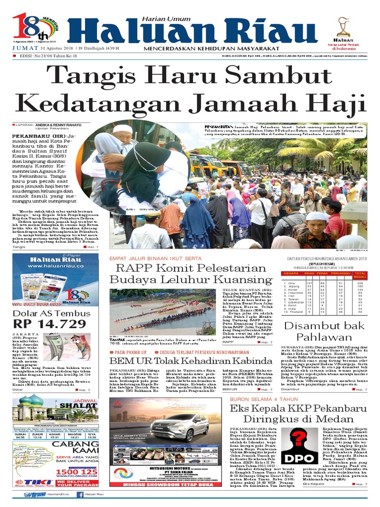 Epaper Haluan Edisi 31 08 2018