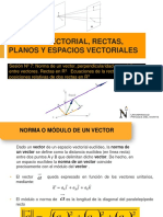 Algebra Vectorial, Rectas, Planos Y Espacios Vectoriales