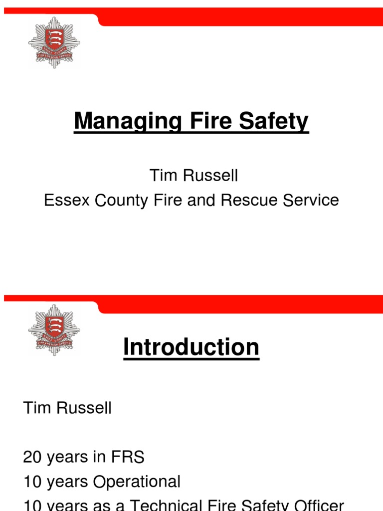 Chief Fire Officer PDF Fire Safety Safety
