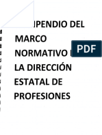 COMPENDIO DEL MARCO NORMATIVO DE LA DIRECCIÓN DE PROFESIONES