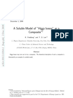 A Soluble Model of "Higgs Boson" As A Composite: December 1, 2009