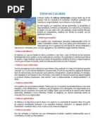 Tipos de Valores