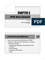 Chapter 3 - HTML Basic Elements PDF