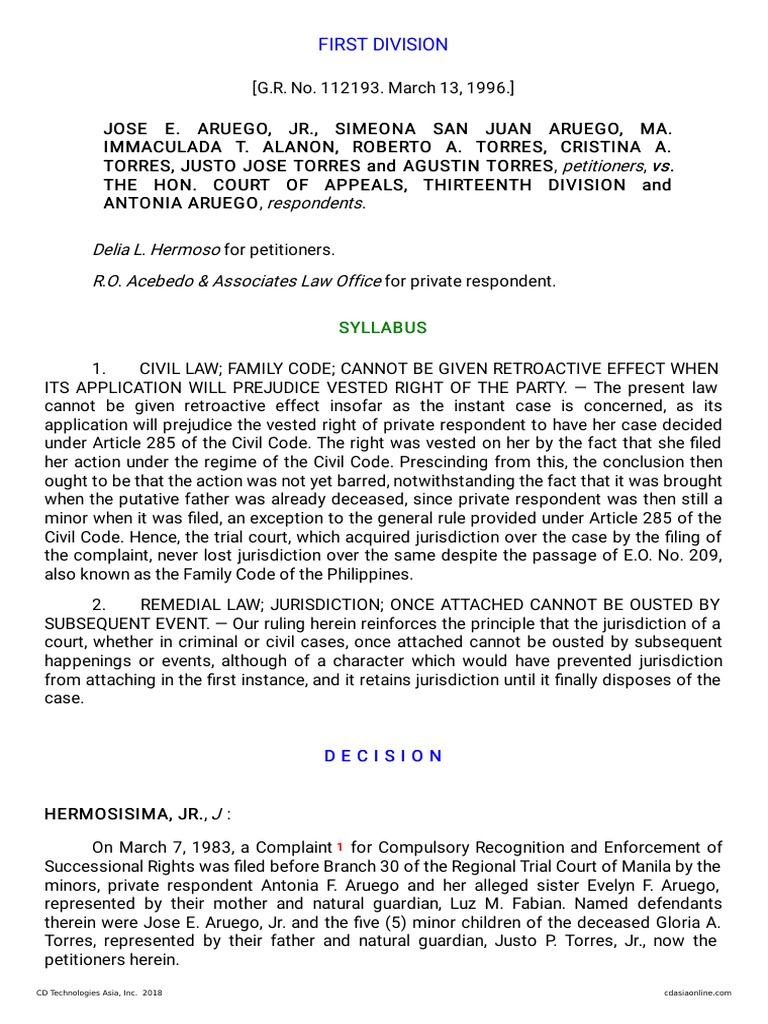 Court Ruling on Illegitimacy and Jurisdiction | PDF | Complaint ...