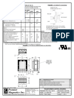 Premier Magnetics Inc.: Table 1: Electrical Specifications at 25 C Figure 1: Schematic Diagram