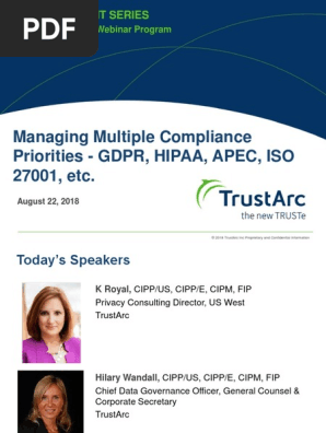Managing Multiple Compliance Priorities Seris | TrustArc