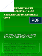 Bahaya Menggunakan Obat Tradisional Yang Mengandung Bahan Kimia