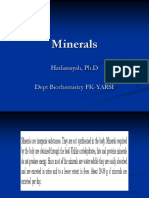 Minerals: Harliansyah, PH.D Dept Biochemistry FK-YARSI