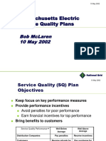 Massachusetts Electric Service Quality Plans: Bob Mclaren 10 May 2002
