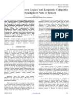 Relationship Between Logical and Linguistic Categories in The Paradigm of Parts of Speech