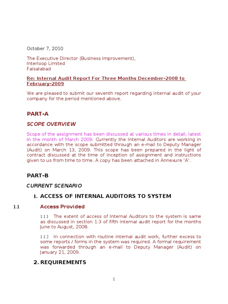 Interloop IA Report Dec-Feb 2008 | PDF | Accounts Payable | Withholding Tax