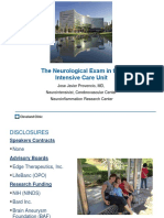 The Neurological Exam in The Intensive Care Unit