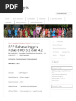 RPP Bahasa Inggris Kelas 8 KD 3.2 Dan 4.2 - Bahasa Inggris