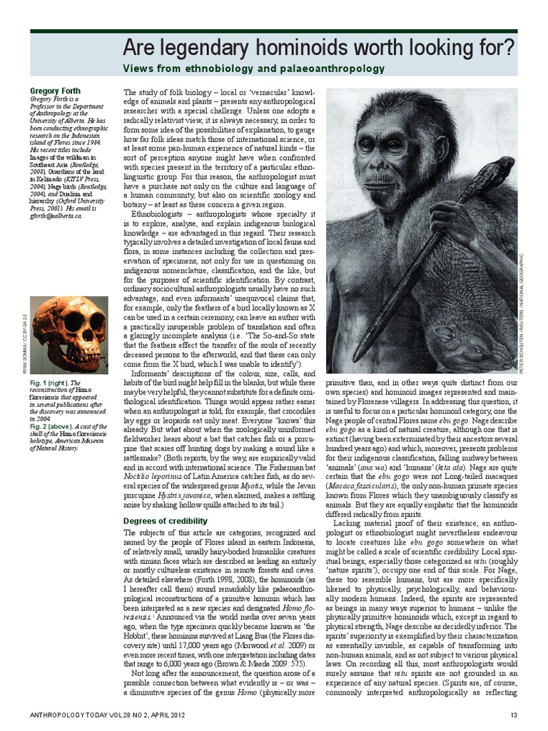 Are Legendary Hominoids Worth Looking For?: Views From Ethnobiology and ...