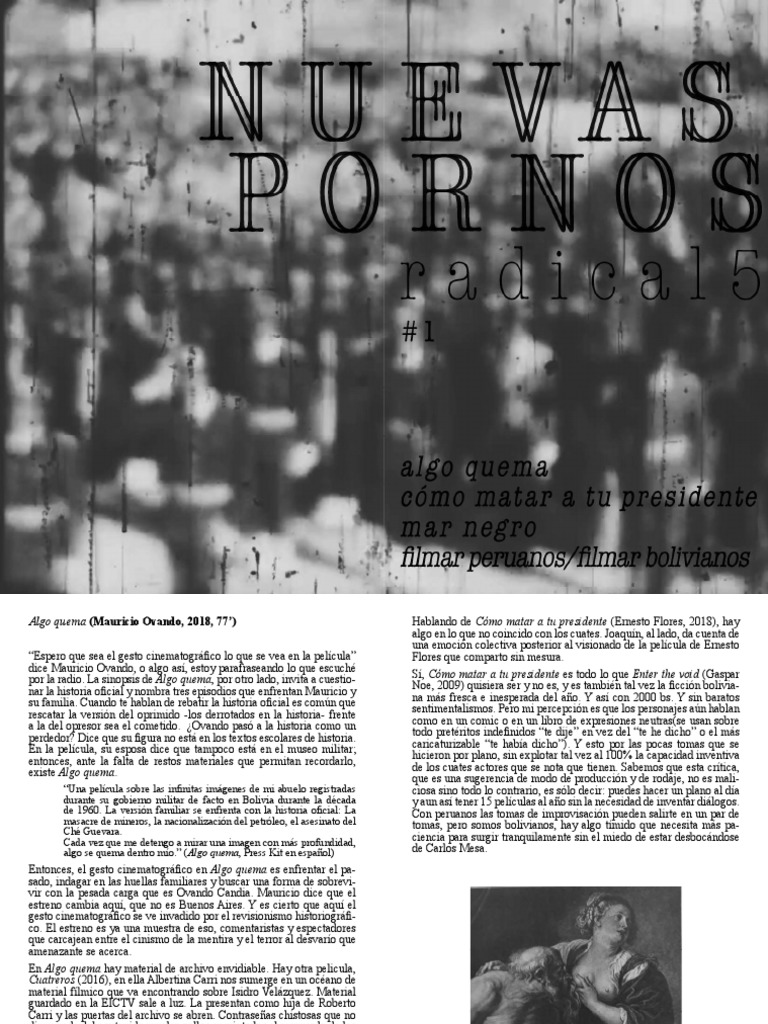 Nuevas Pornos - Fanzine 1: Radical 2018 PDF Documental Bolivia