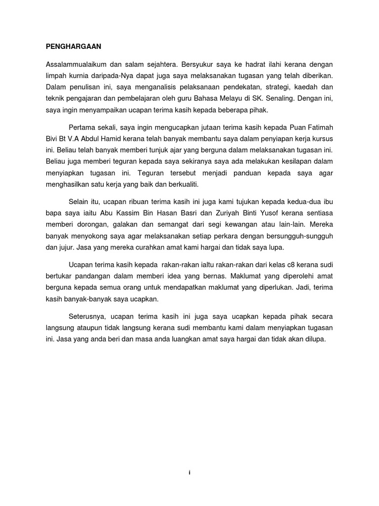 Penghargaan Encik Rose Dzidan Pdf