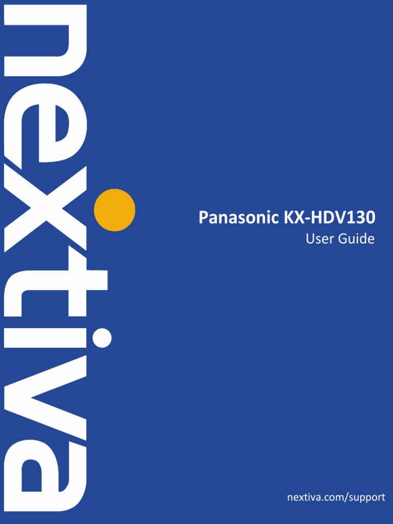 Panasonic KX HDV130 User Guide v1.0 PDF Voicemail Telephone