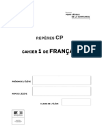 Evaluation de CP - Cahier 1 de Français