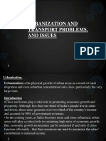 Urbanization and Transport Problems, and Issues
