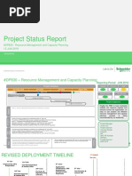 Project Status Report: #DP830 - Resource Management and Capacity Planning 12 JUN 2018