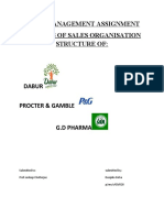 Sales Management Assignment Analysis of Sales Organisation Structure of