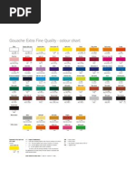 Gouache Extra Fine Quality - Colour Chart