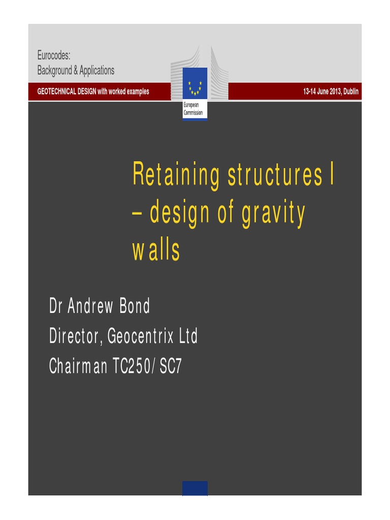 03 Bond Design of Gravity Walls PDF | PDF
