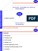 Light Fidelity (Li-Fi) - Towards All Optical Networking: P. Preet Jasmine 201541080