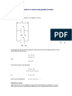 TAP 127-1: Formulas for capacitors in series and parallel