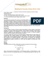 Cold, Hot, or Dilute - Modeling The Viscosity of Heavy Oil For in Situ Processes H.W. Yarranton, 2013, Modified Walther Correlation