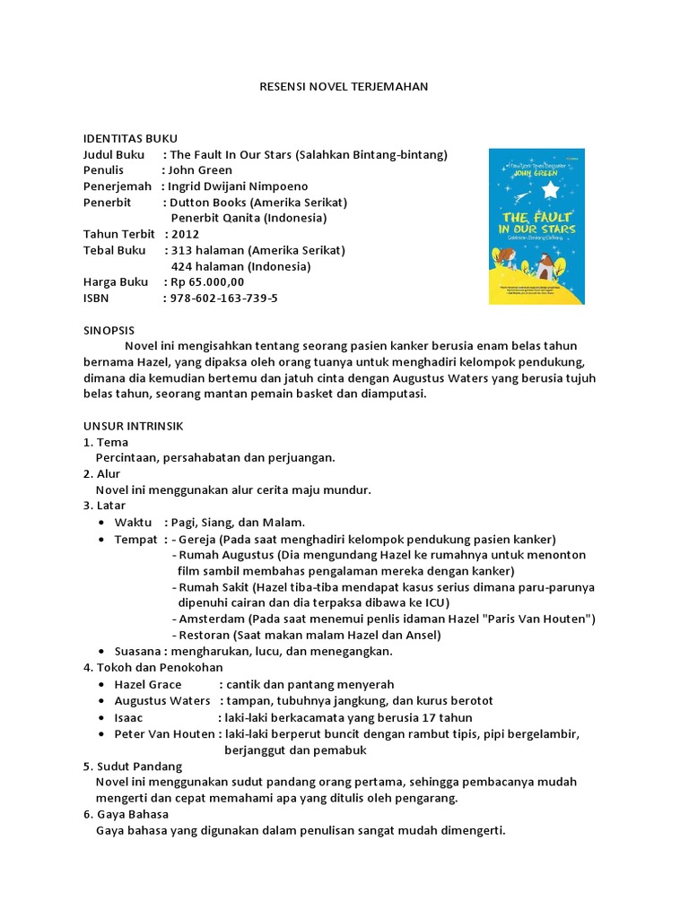 Resensi Novel Terjemahan