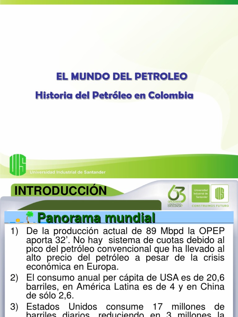 Historia del Petróleo en Colombia | PDF | Petróleo | OPEP