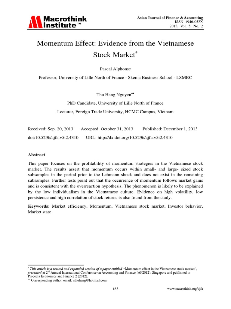 Market Efficiency in Emerging Stock Markets A Case Study of The
