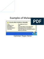 Examples of Malware: Common Trojan Horse