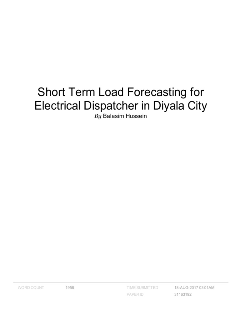 Similarity 46% Short - Term - Load - Forecasting - For - Electrical ...