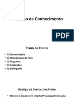 Processo de Conhecimento Mackenzie Parte 1 2018