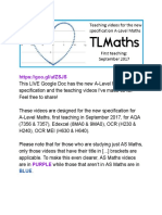 A-Level Maths Specification