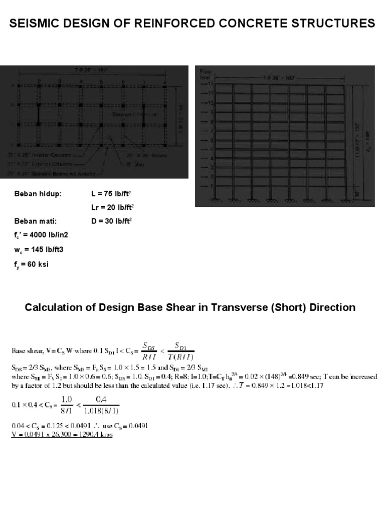 Seismic Design of Reinforced Concrete Structures | PDF | Beam ...