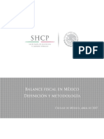 Balance Fiscal en México . Definición y Metodología. Abril de 2017 