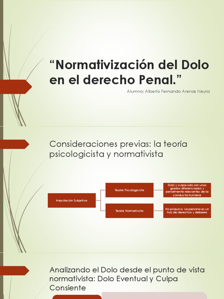 Normativización Del Dolo en El Derecho Penal Intención (Derecho Penal) Derecho penal