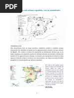 Mapa de La Red Urbana Espaniola