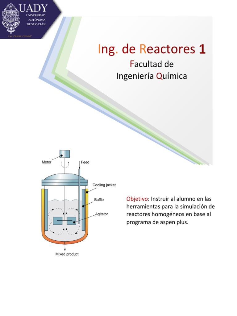 Simulacion de un reactor en aspen plus tutorial reacciones qu micas