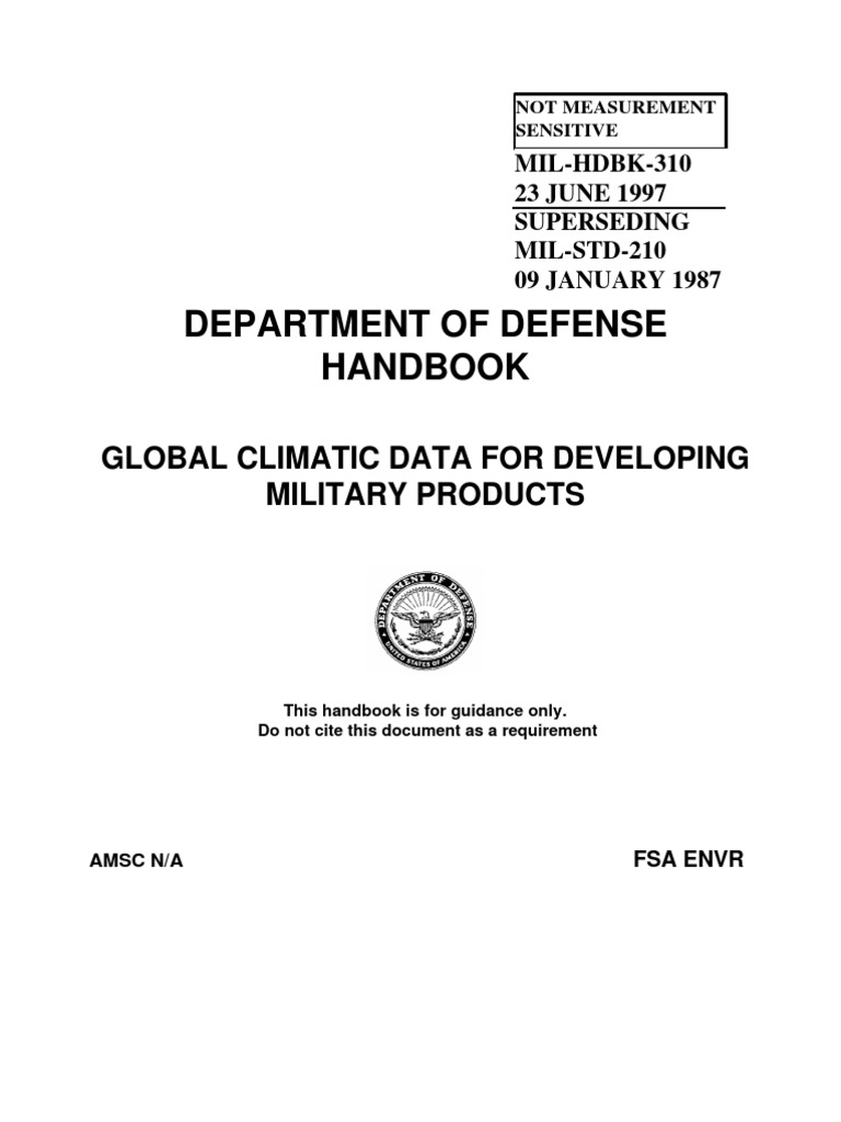Military Handbook on Climatic Data | PDF | Humidity | Atmosphere Of Earth