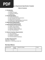 Software Requirement Specification Template