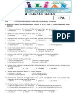 Soal IPA Kelas 6 SD BAB 1 Ciri Khusus Makhluk Hidup Dan Lingkungan Hidupnya