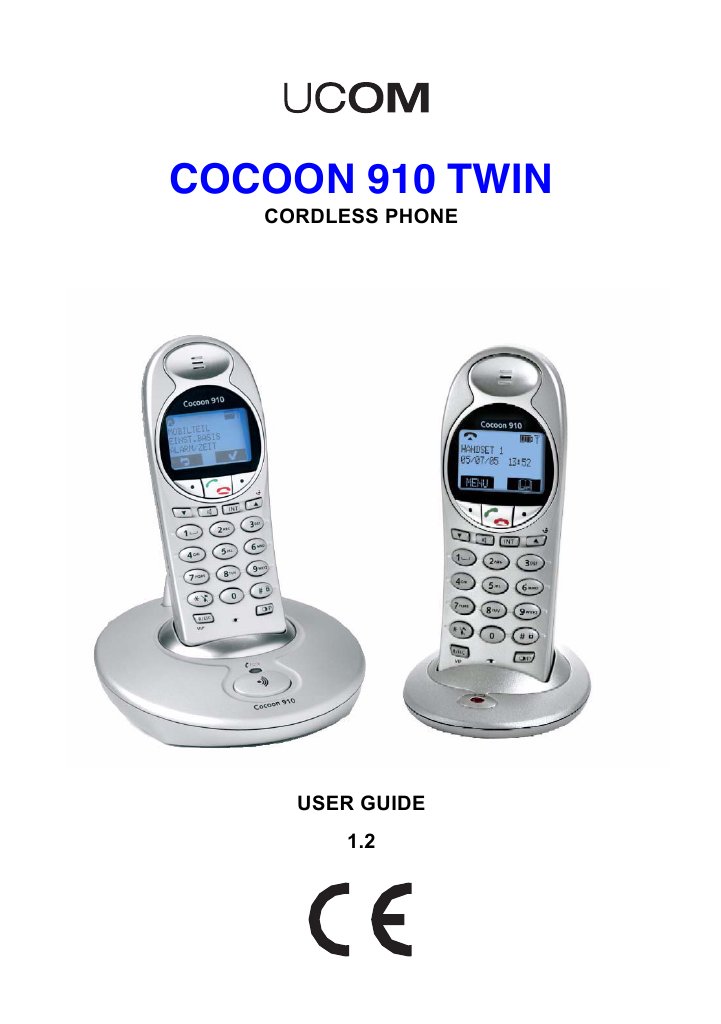 Ucom Cocoon 910 inalámbrico teléfono DECT clip plata
