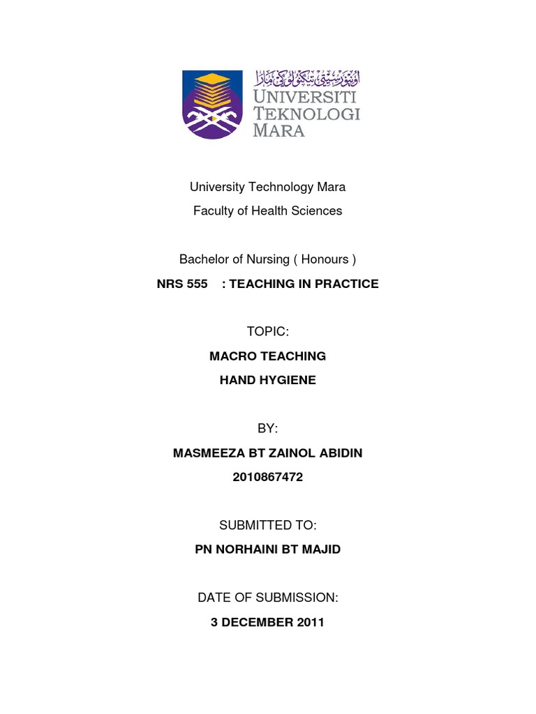Hand Hygiene Teaching Plan for Nurses | PDF | Hand Washing | Hygiene