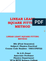 FYBSc - LINEAR LEAST SQUARES FITTING METHOD 18-9-2018