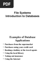 File Systems Introduction To Databases